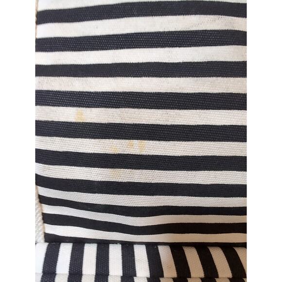 Kate Spade Travel Saturday Weekender Canvas Bag Luggage Striped - Picture 10 of 16